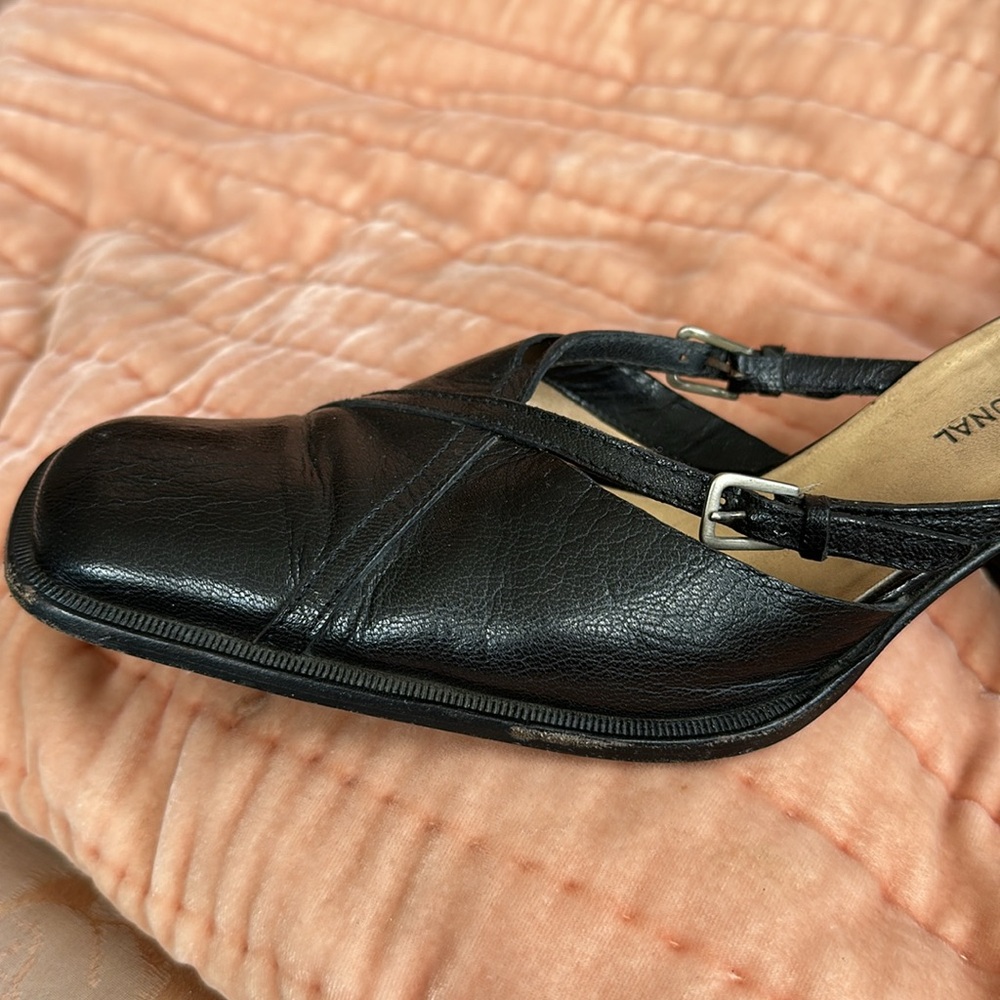 Costume National All Genuine Leather 2.5”Heel sling backs 39 sz - Picture 7 of 11